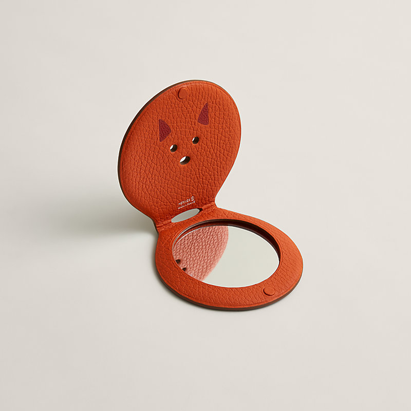 【可愛いアニマル♡】HERMES ポケットミラー アニマルデザイン♪【HERMES】Miroir de poche ポケットミラー